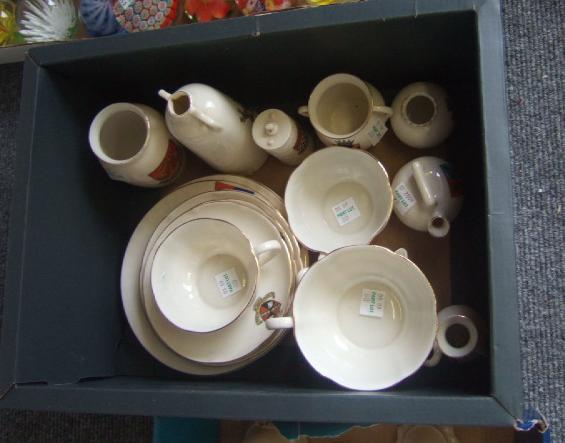 Appraisal: A quantity of W H Goss crested china including large