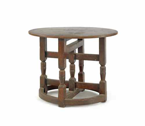 Appraisal: Jacobean style oak table th c h w