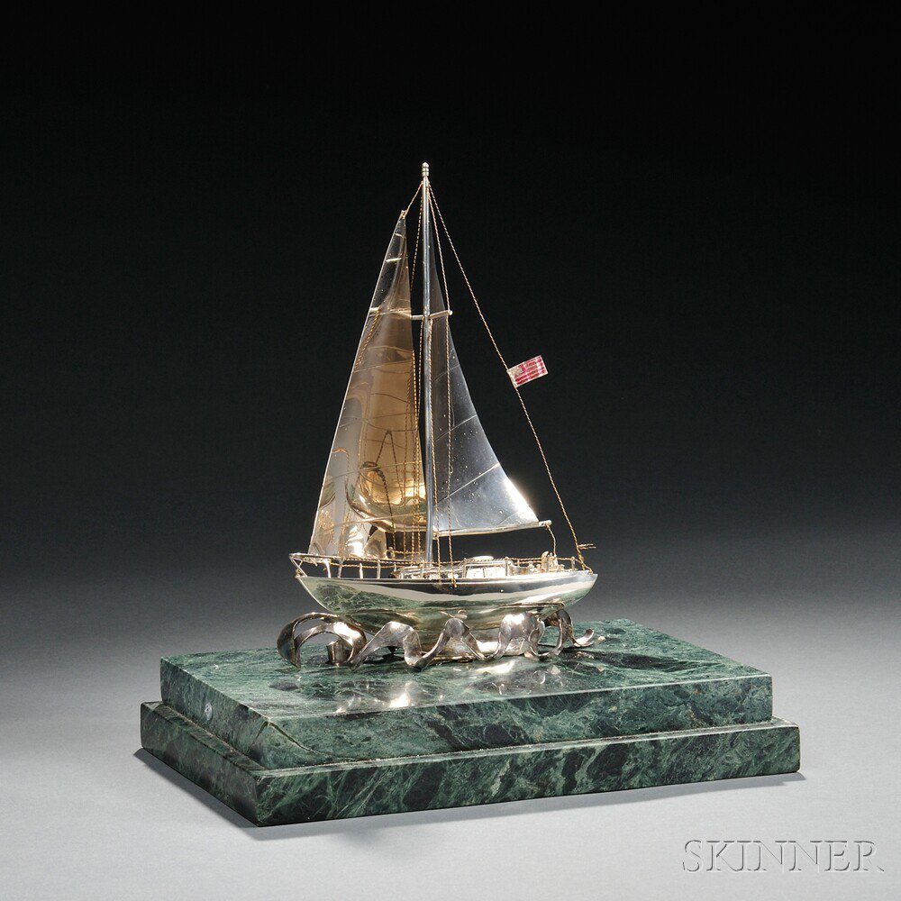 Appraisal: Wolfgang Schroth Sterling Silver Ship Model Montville New Jersey second