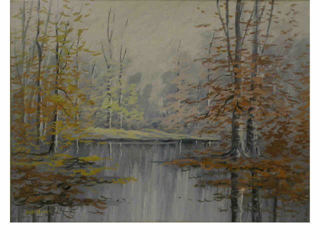 Appraisal: Walter Eyden IN - x watercolor signed lower left Autumn