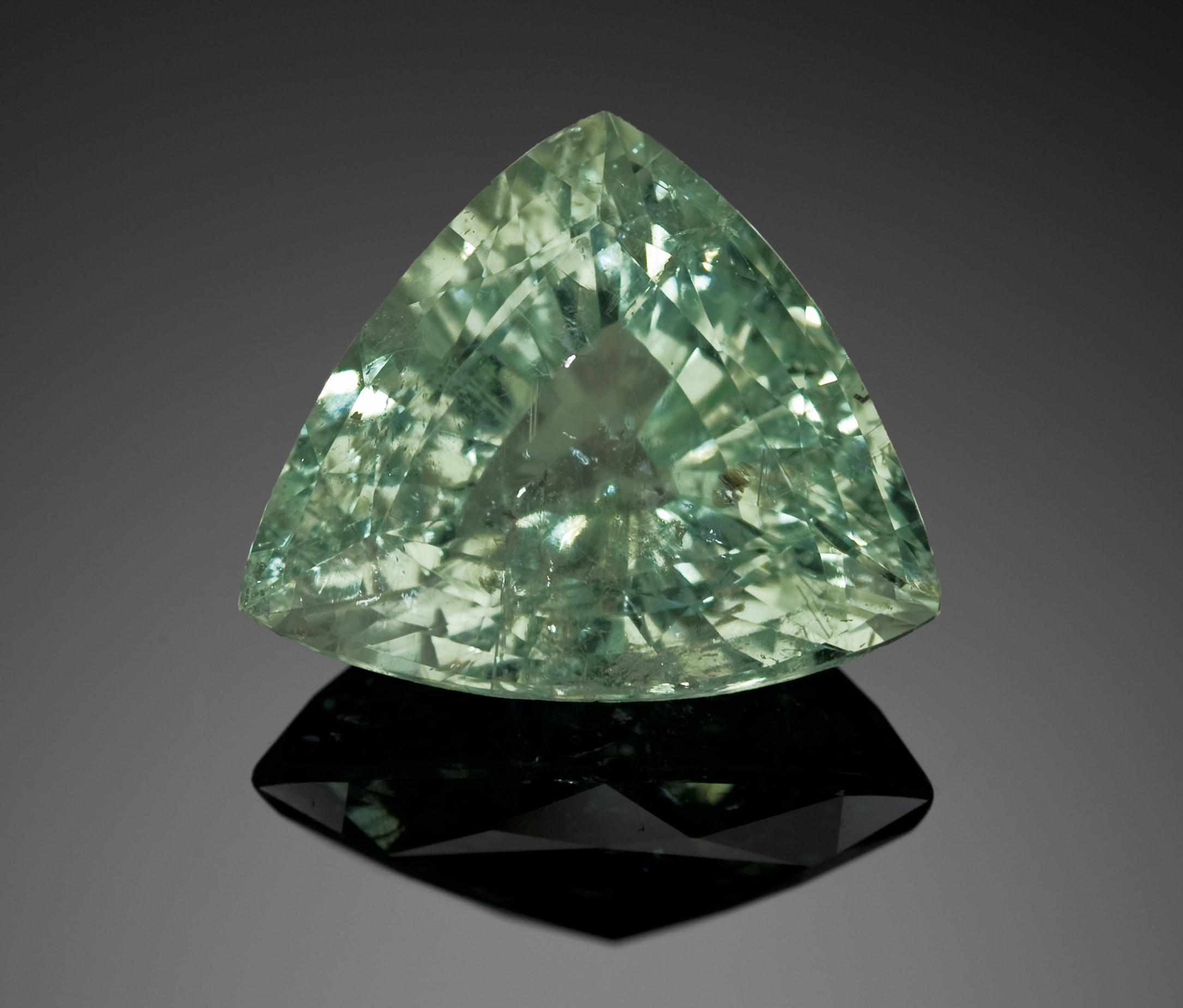 Appraisal: Without Reserve Green Cuprian Tourmaline Mozambique A pretty pastel leaf-green