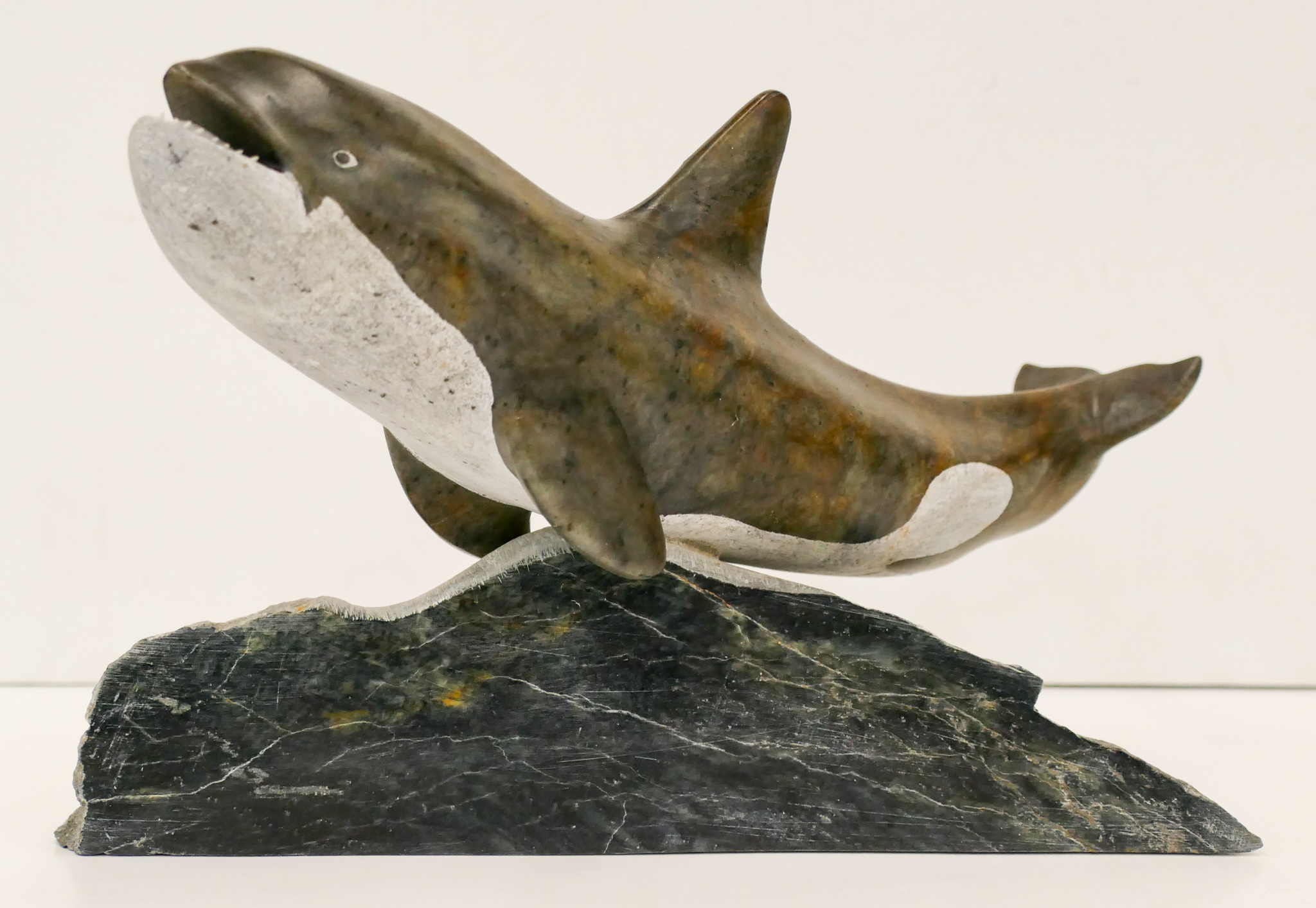 Appraisal: Glenn Tingook Soapstone Whale Sculpture ''