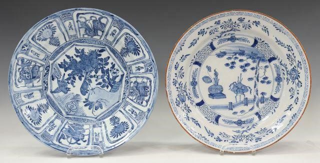 Appraisal: lot of Delft blue and white faience chargers late th