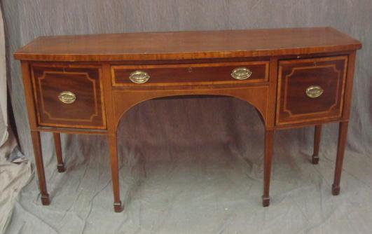 Appraisal: Georgian Inlaid and Banded Sideboard Some veneer losses From a