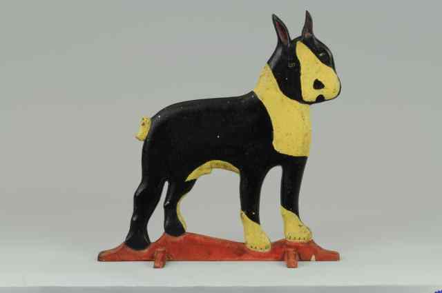 Appraisal: BOSTON TERRIER DOORSTOP Oversized cartoon-like depiction of large Boston Terrier