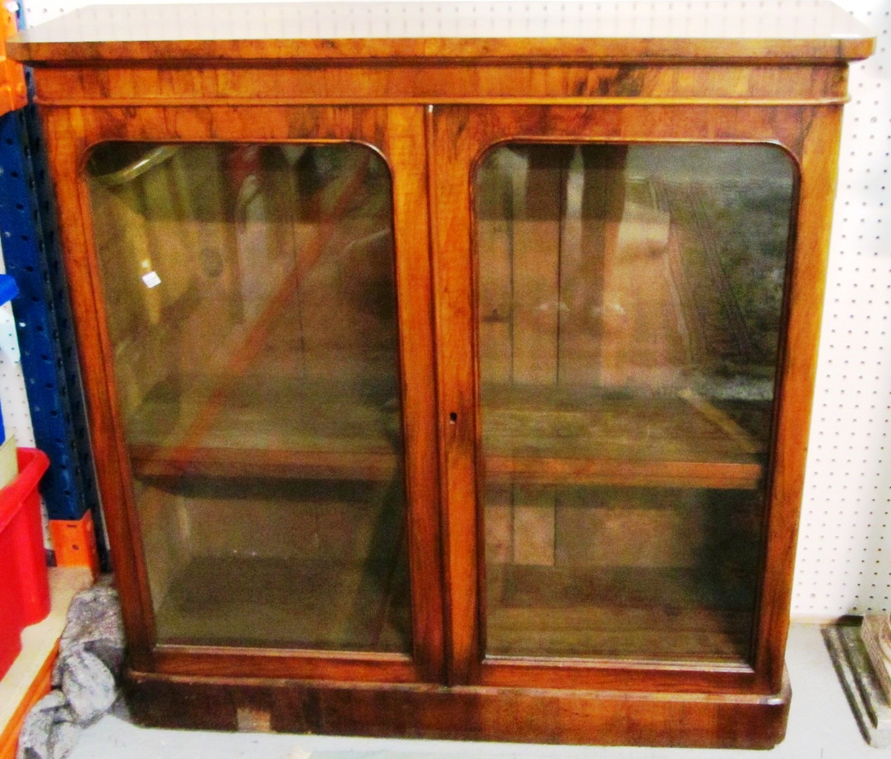 Appraisal: A Victorian walnut glazed bookcase