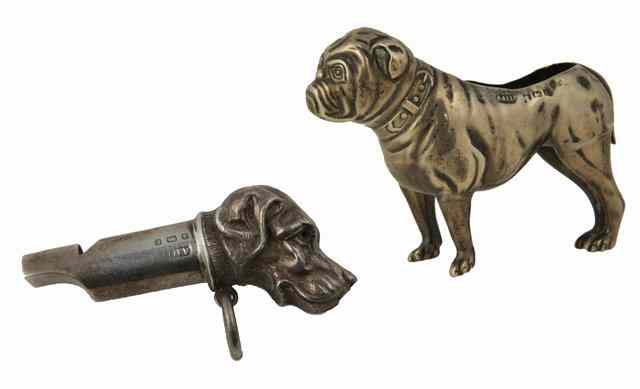 Appraisal: A bulldog silver pin cushion case Adie Lovekin Ltd Birmingham