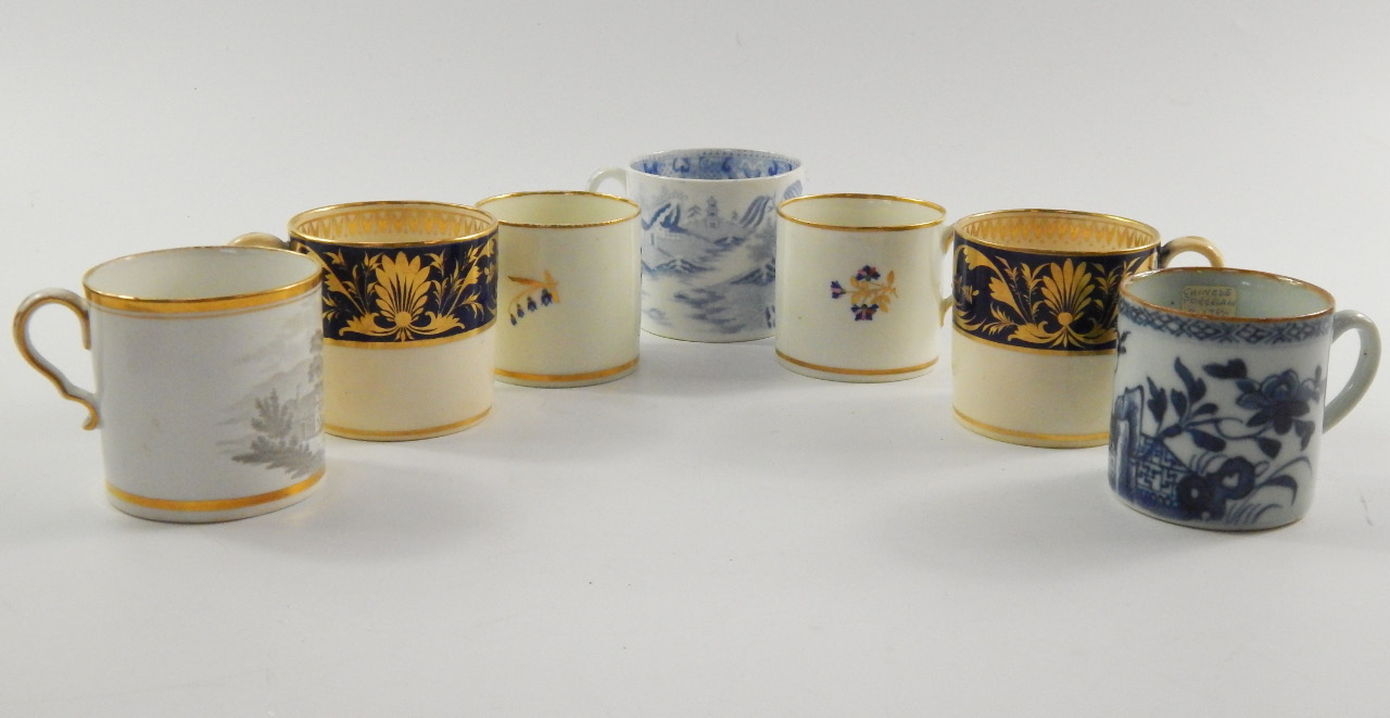 Appraisal: A group of porcelain coffee cans early th C including