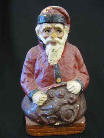 Appraisal: Antique Santa Candy Container paper mache ''