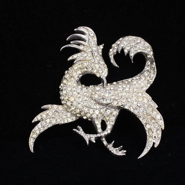 Appraisal: Style of Marcel Boucher Phoenix Pave Rhinestone Giant Bird of