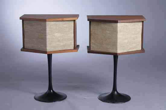 Appraisal: PAIR MID-CENTURY MODERN BOSE PEDESTAL BASE FLOOR-MODEL HI-FI SPEAKERS Circa