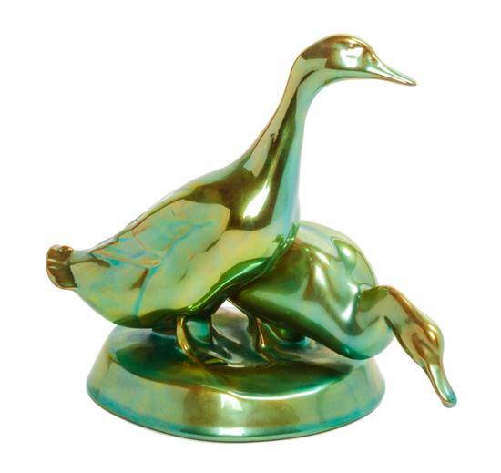 Appraisal: Sale Lot A Zsolnay Iridescent Glazed Figural Group of two