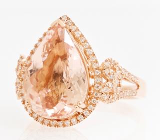 Appraisal: Lady's K Rose Gold Dinner Ring with a cara Lady's