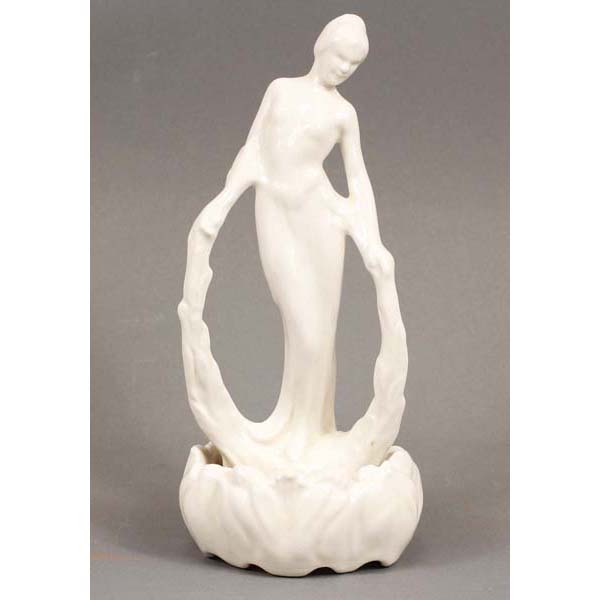 Appraisal: Cowan Flower Holder Laurel Art Deco Nude