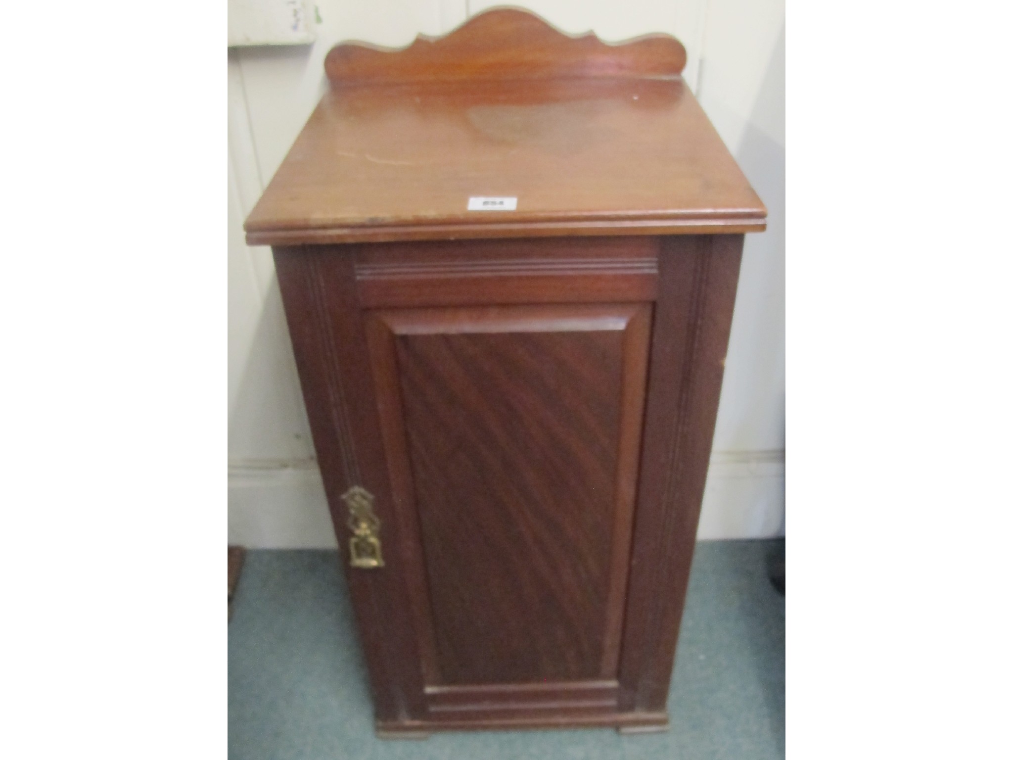 Appraisal: A Victorian mahogany bedside cabinet