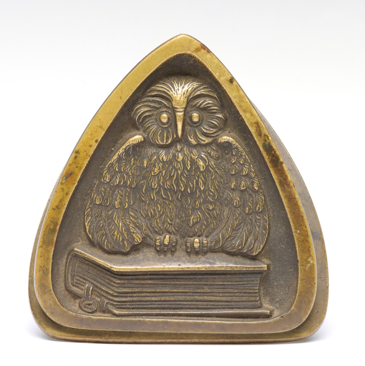 Appraisal: FIGURAL OWL WITH BOOK LETTER CLIP - Very good condition