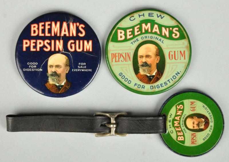 Appraisal: Lot of Beeman's Gum Items Description Includes one blue pocket