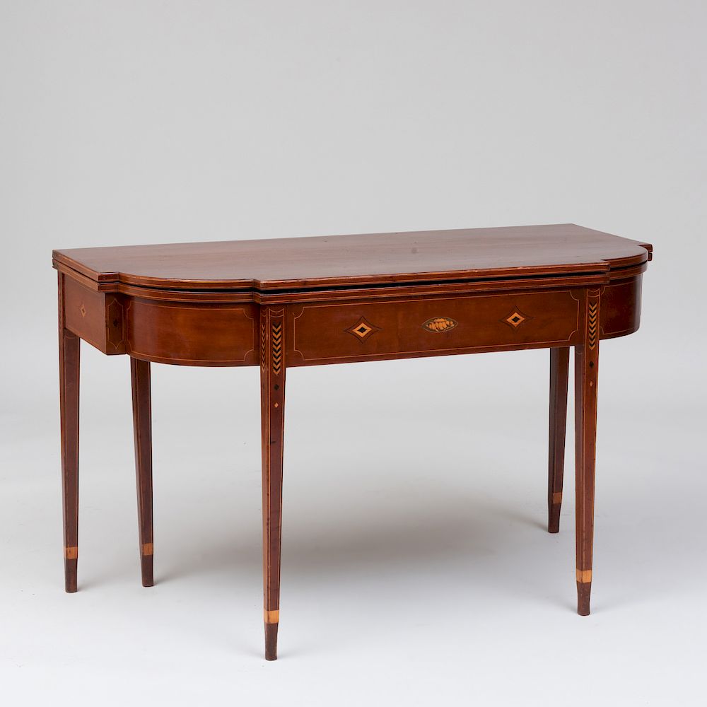 Appraisal: Federal Inlaid Mahogany Card Table Mid-Atlantic States x x in