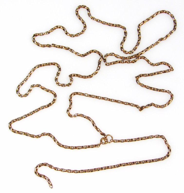 Appraisal: A long guard chain cm long and another partial section