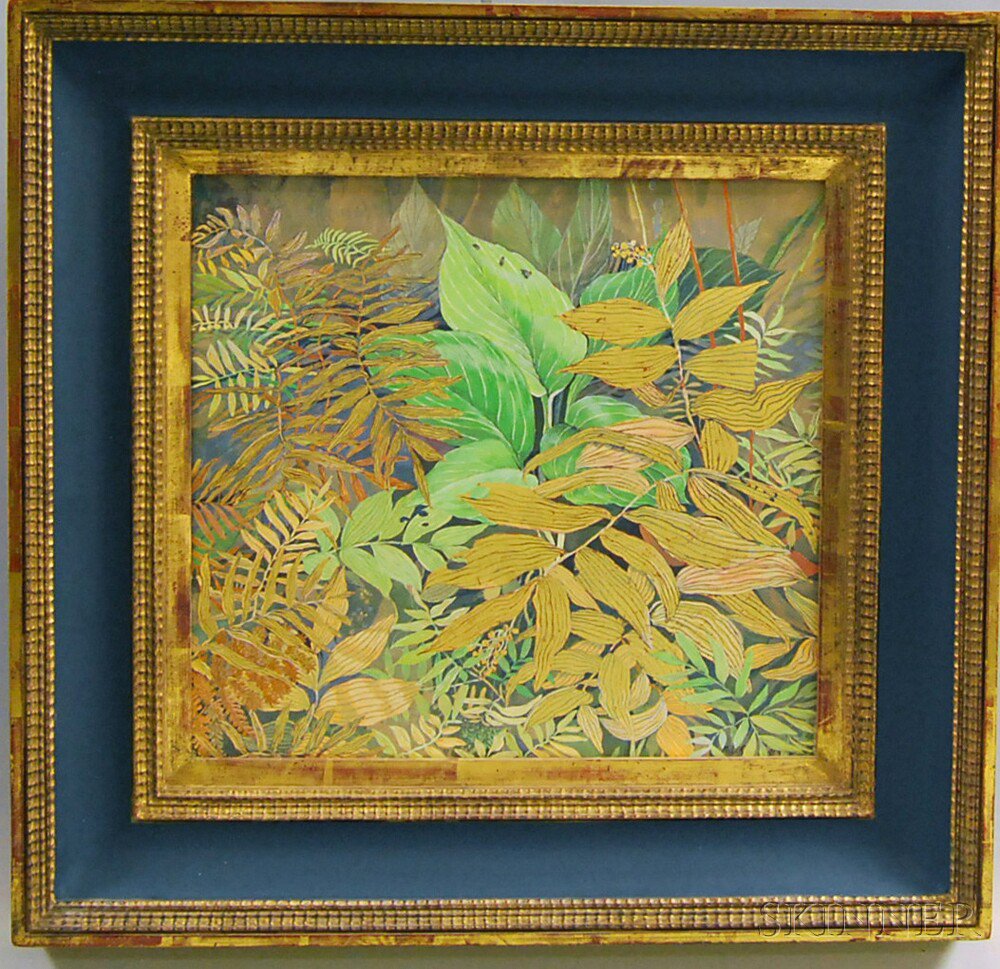 Appraisal: Gary Milek American b Forest Floor Signed and dated MILEK