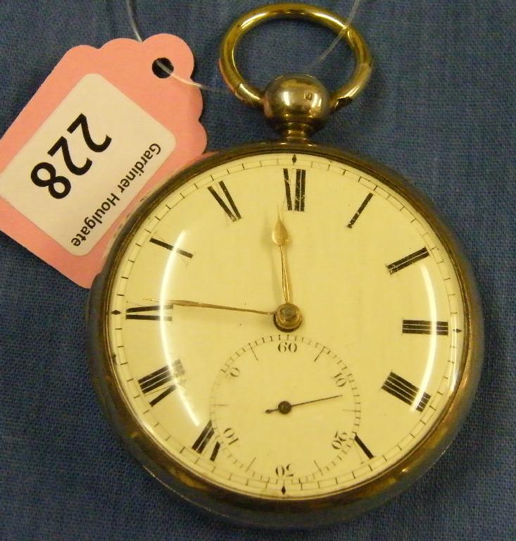 Appraisal: Early English silver fusee lever pocket watch hallmarked London the