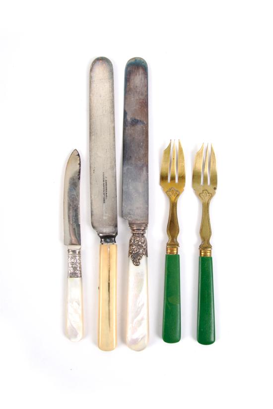 Appraisal: A Set of Twelve Mother-of-Pearl Handled Dinner Knives Landers Frary