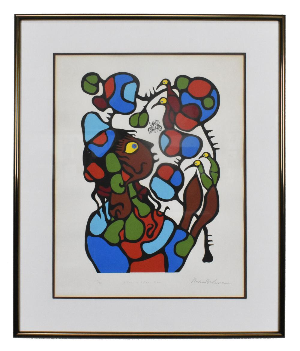 Appraisal: NORVAL MORRISSEAU Canadian - Titled Vision To My Soul lithograph