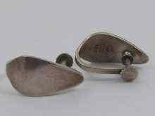 Appraisal: A pair of silver ear clips by George Jensen c