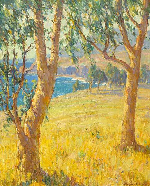 Appraisal: Benjamin C Brown - Eucalypti near Arch Beach California signed