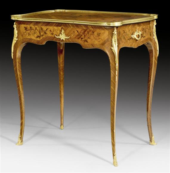 Appraisal: WORK TABLE A FLEURS Louis XV style in the style