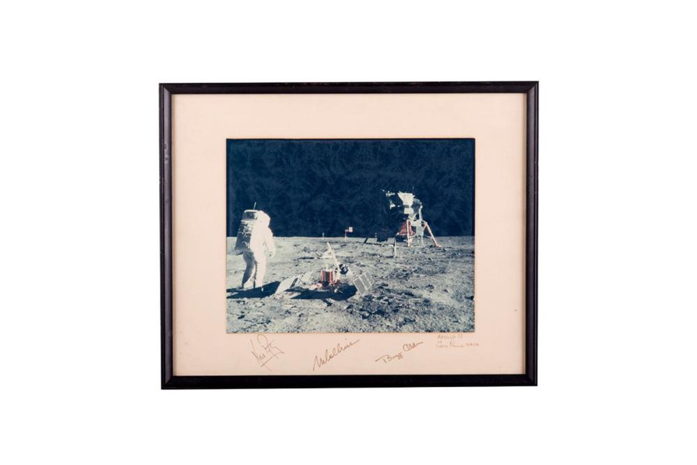 Appraisal: APOLLO SPACE WALKsurface of the moon with Lander signed on