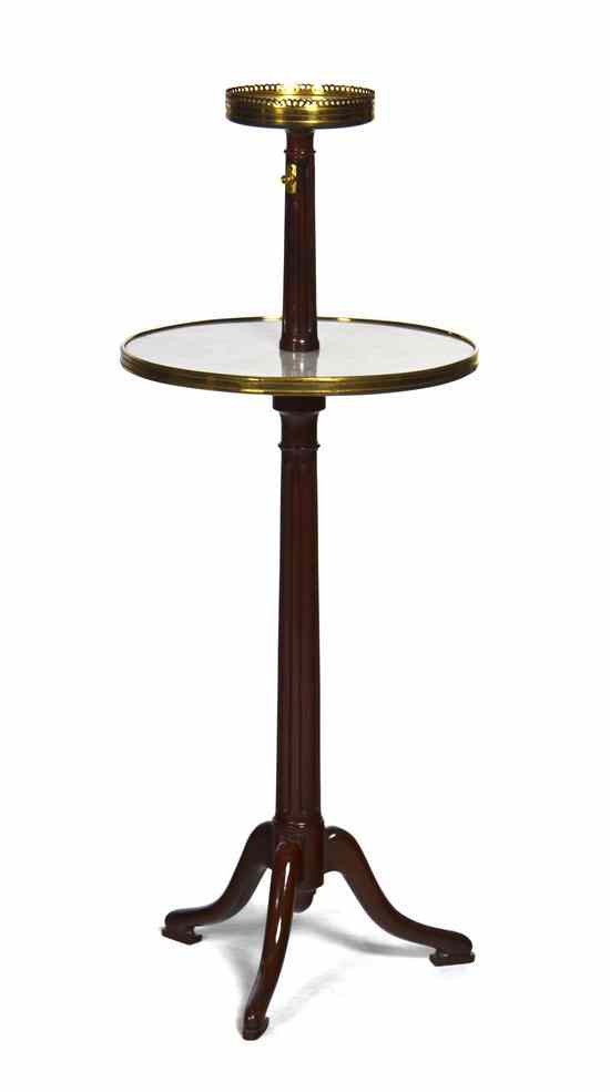 Appraisal: A Continental Mahogany Marble and Gilt Metal Dessert Stand having