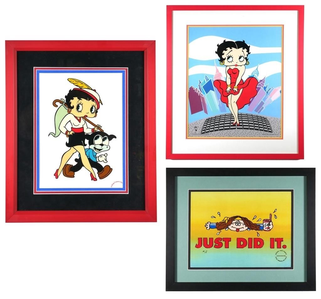 Appraisal: Lot of sericel animation art of Betty Boop Cathy Cathy