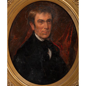 Appraisal: American School th Century Portrait of a Gentleman Oil on