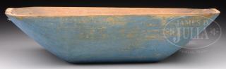 Appraisal: NEW ENGLAND MAPLE TRENCHER IN BLUE PAINT NEW ENGLAND MAPLE