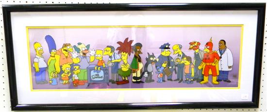 Appraisal: Matt Groening ''Simspon Characters'' limited edition serigraph cel with th