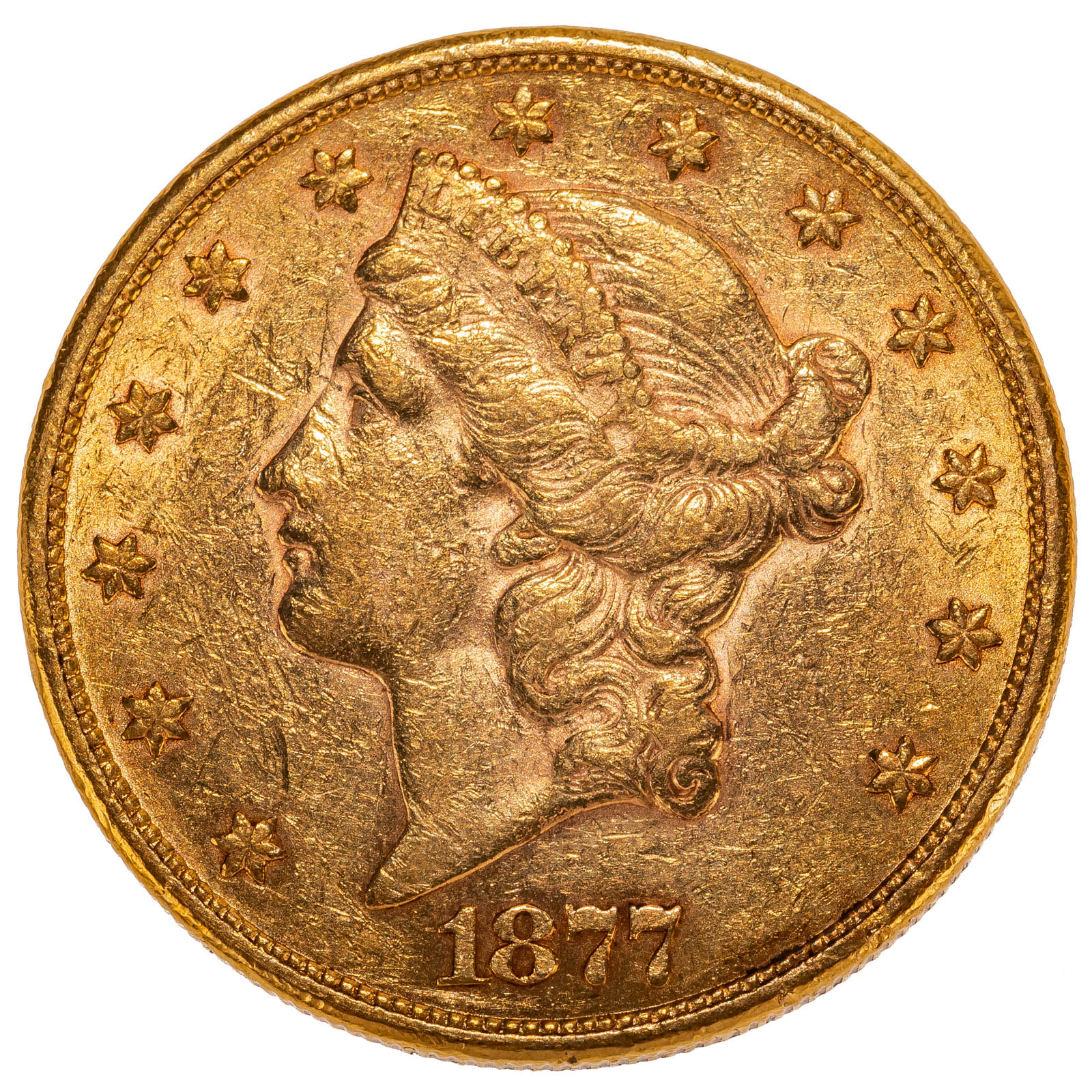 Appraisal: LIBERTY DOUBLE EAGLE VF DETAILS Obverse cleaned reverse a more