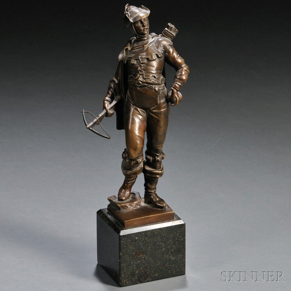 Appraisal: Oskar Gladenbeck German - Bronze Figure of an Archer cast