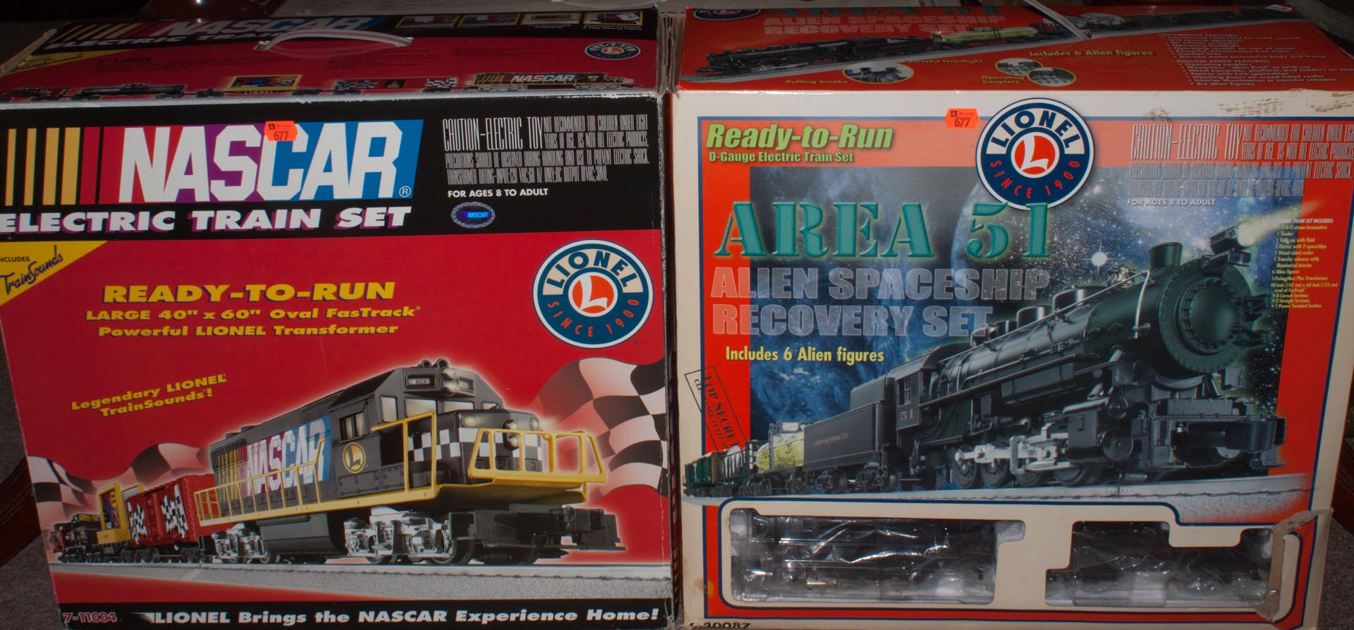 Appraisal: Lionel electric train sets sets include NASCAR electric train set