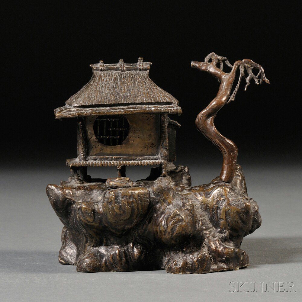 Appraisal: Bronze Incense Burner China in the shape of a house