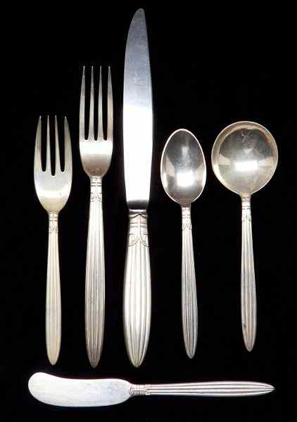 Appraisal: Reed Barton ''Jubilee'' Sterling Flatware ServiceArt Deco pattern patented in