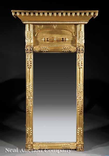 Appraisal: A Late Federal Carved and Gilded Pier Mirror early th