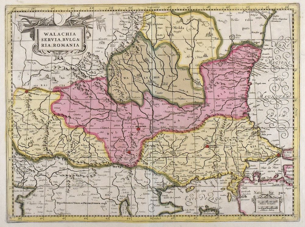 Appraisal: Grp Maps of Eastern Europe Romanian Transylvania Serbia Duchy of