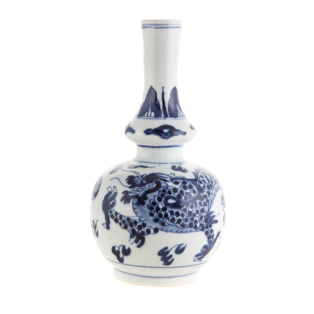 Appraisal: Chinese Blue White Double Gourd Porcelain Vase Qianlong mid th