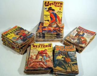 Appraisal: Pcs Trails Wild West VINTAGE ANTIQUE PULP WESTERN MAGAZINES s