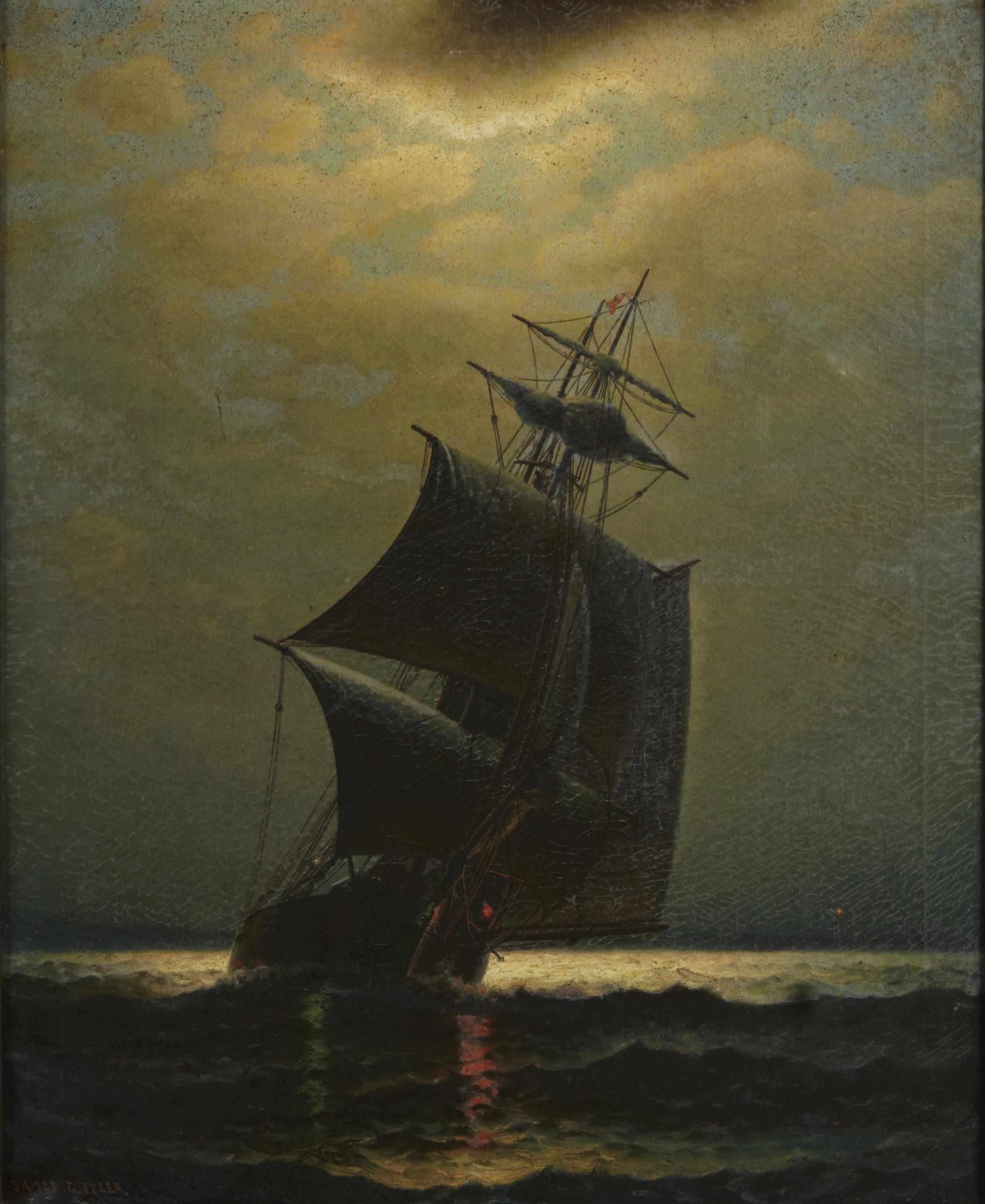 Appraisal: James Gale Tyler American - A sailing ship on the