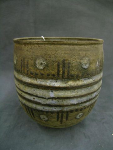 Appraisal: Robert Lohman - IN earth tone and silver glaze ceramic