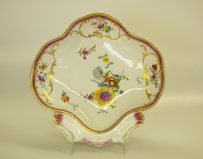 Appraisal: Richly Gilded and Polychromed Meissen Porcelain Sweetmeats Bowl fourth quarter