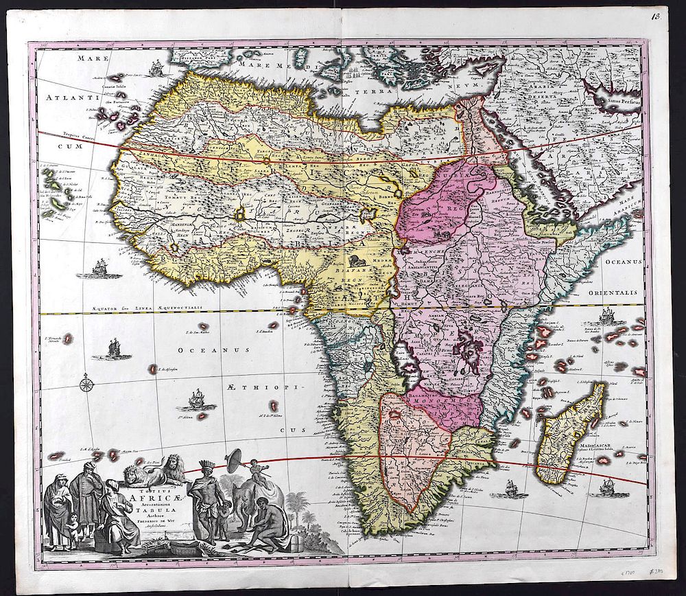 Appraisal: De Wit Map of Africa ca Frederick de Wit ca