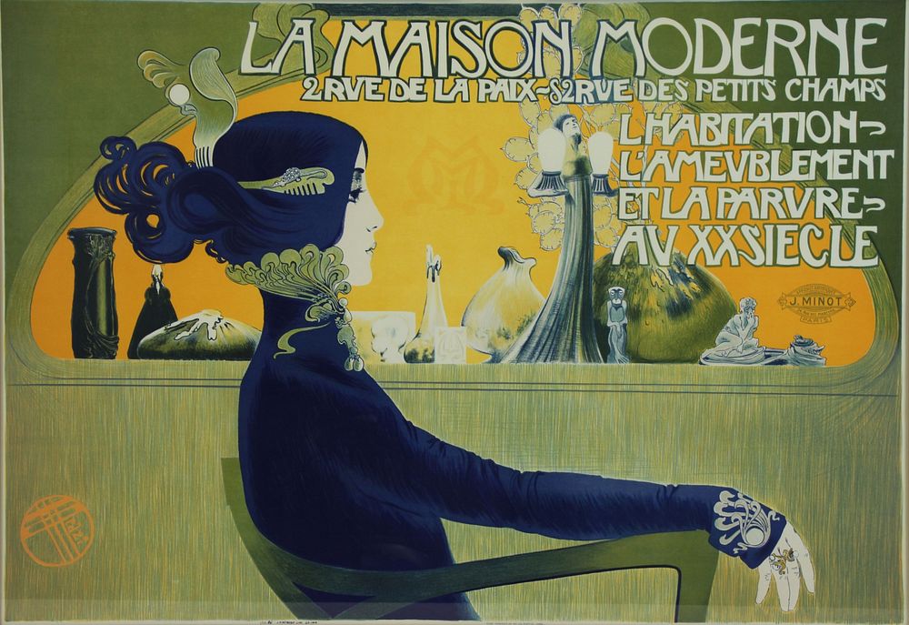 Appraisal: LA MAISON MODERNE VINTAGE LITHOGRAPHIC POSTER J P Remond lithographer